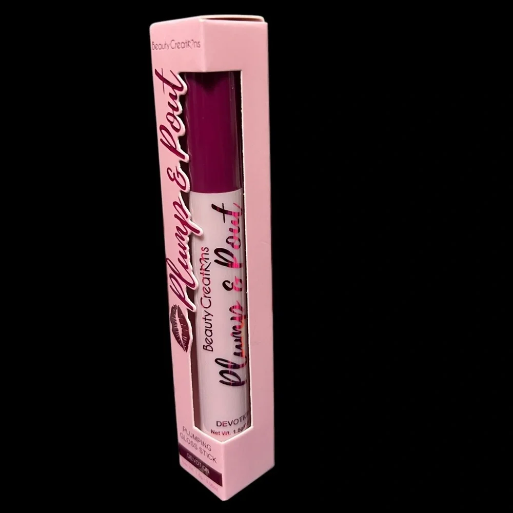 Beauty Creations Plump & Pout Gloss Stick Pink Lip Plumper in DEVOTION